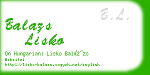 balazs lisko business card